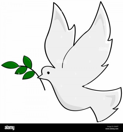 Трафарет голубь мира для вырезания
