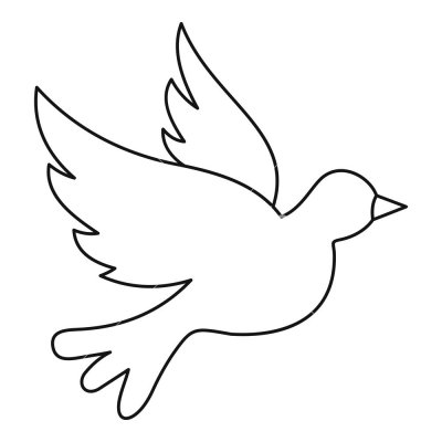Трафарет голубя