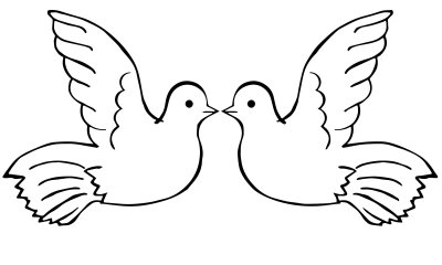 Голубь мира раскраска