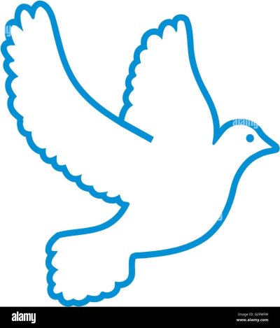 Рисунок голубя для вырезания