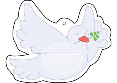 Трафарет голубя