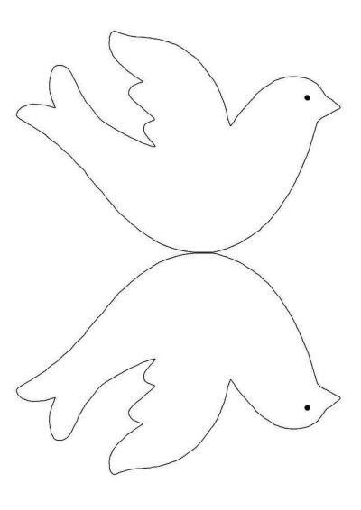 Трафарет птички для вырезания