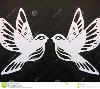 Трафарет голубя для вырезания