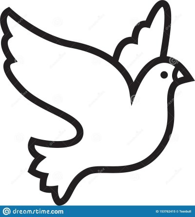 Очертание голубя мира