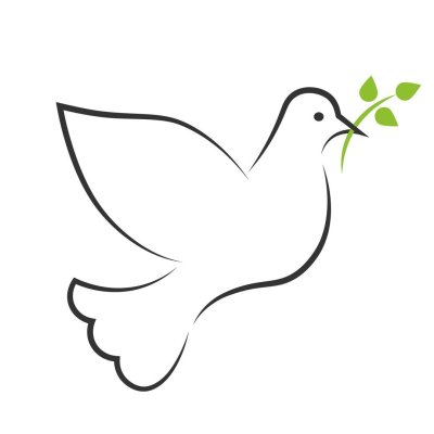 Трафарет голубь мира для вырезания