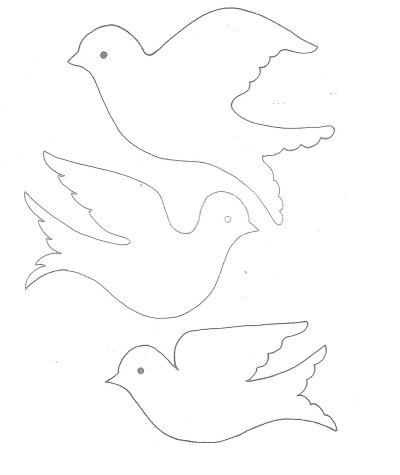 Трафареты птичек для вырезания из бумаги