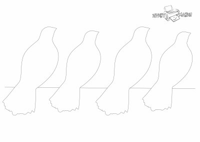 Голубь для вырезания из бумаги