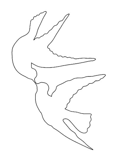 Трафарет голубя