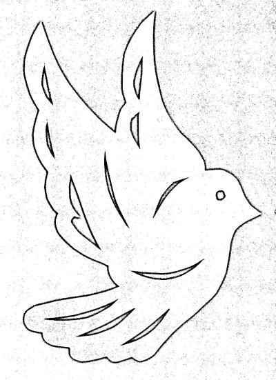 Трафарет птицы