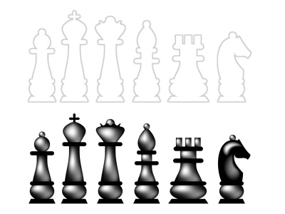 Шахматные фигуры раскраска
