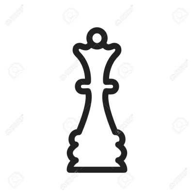 Шахматная фигура ферзь контур