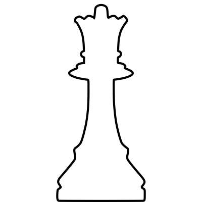Шахматная фигура Король контур