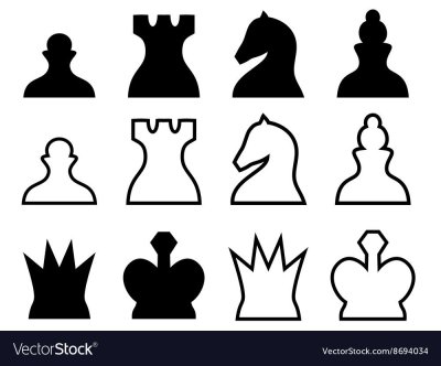 Шахматные фигуры для вырезания