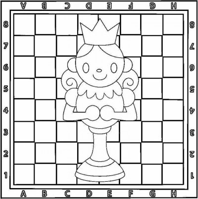 Шахматные фигуры раскраска