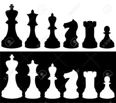 Трафарет шахматных фигур