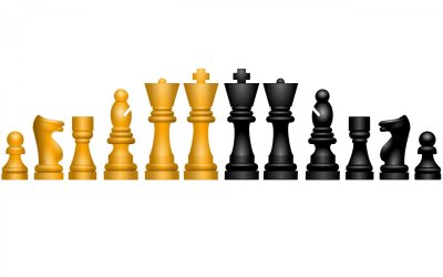 Шахматные фигуры на прозрачном фоне