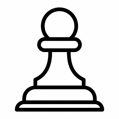 Шахматная фигура пешка контур