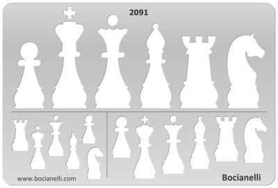 Трафарет шахматных фигур