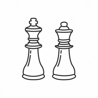 Шахматная фигура ферзь контур