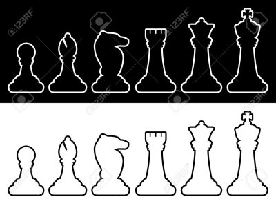 Трафарет шахматных фигур