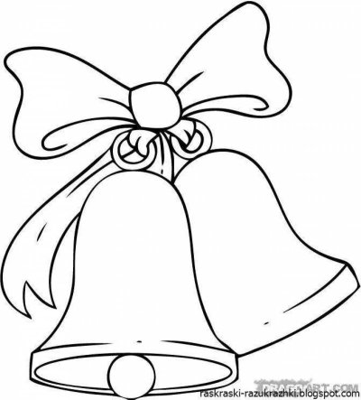 Трафарет колокольчика на выпускной