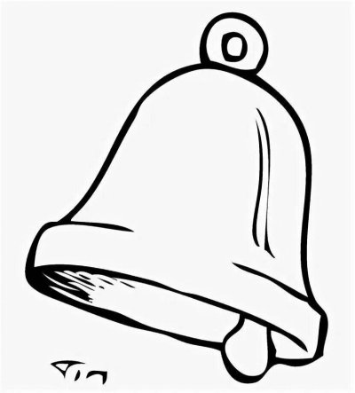 Колокольчик раскраска для детей