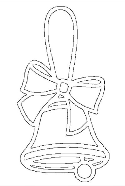 Колокольчик трафарет для вырезания
