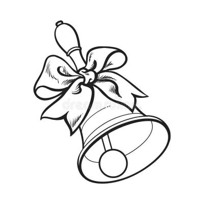 Колокольчик раскраска для детей