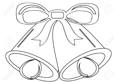 Трафарет колокольчика на выпускной
