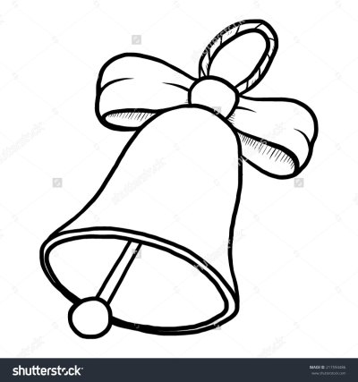 Раскраска колокольчик школьный