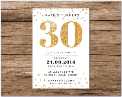 Пригласительные на 30 лет