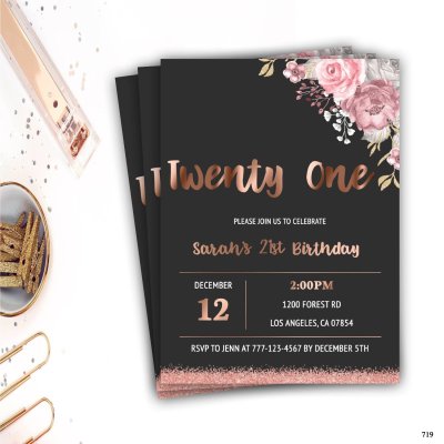 Стильное приглашение на юбилей