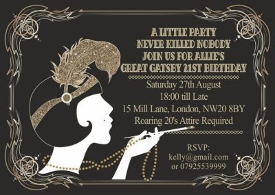 Приглашение на вечеринку в стиле