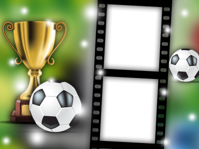 Рамка с футбольными мячами
