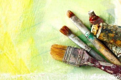 Кисти краски холст