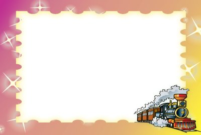 Рамка детская железная дорога