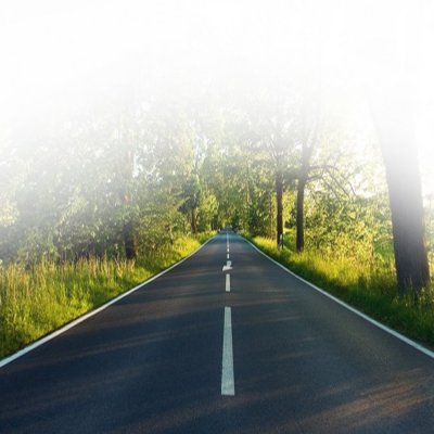 Дорога на прозрачном фоне