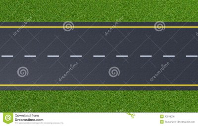 Дорожное полотно с разметкой