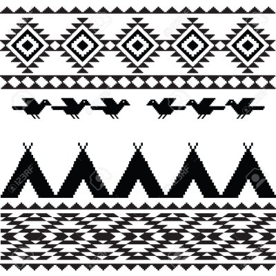 Орнаменты народов Ханты и манси вектор