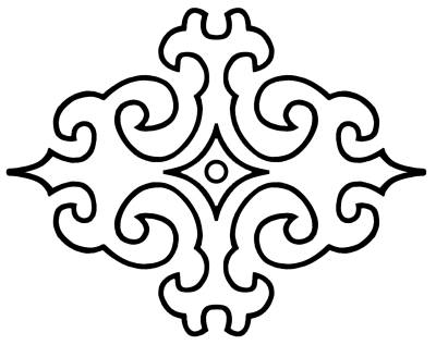 Адыгский орнамент контур