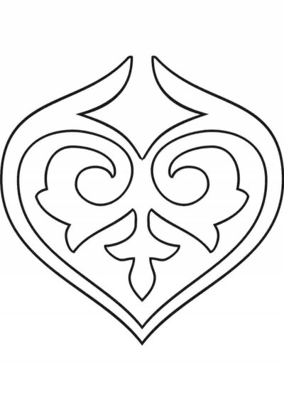 Татарский национальный узор трафарет