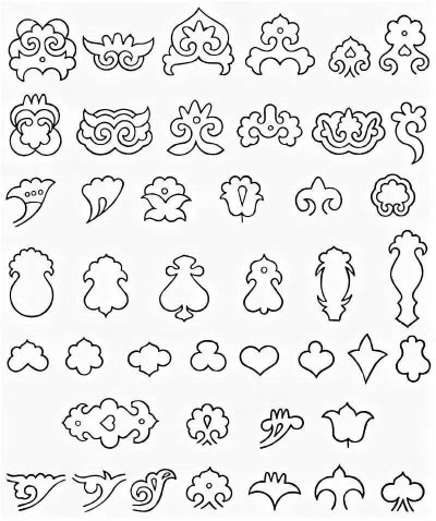 Татарский орнамент трафарет