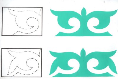 Простые казахские орнаменты для детей