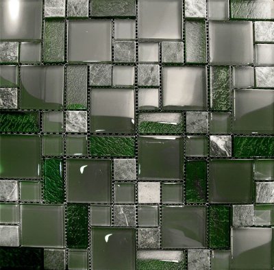 Мозаика стеклянная Aquaviva Cristall Green Light dcm173