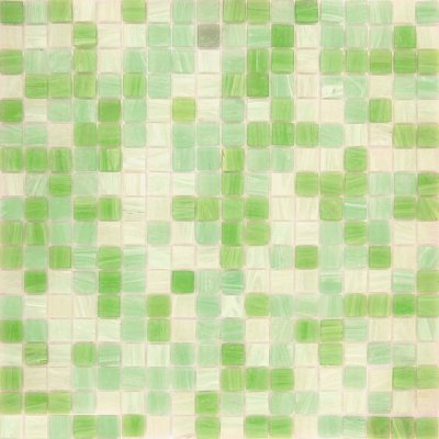 Плитка мозаика бело-зеленая