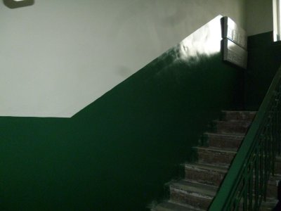 Цвет стен в подъезде зеленый