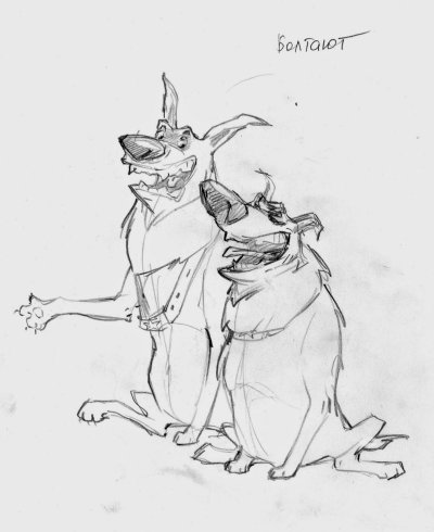 Белка и стрелка хуманизация