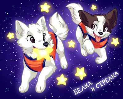 Белка и стрелка в космосе мультик