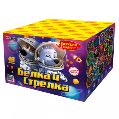 Салют белка и стрелка 48 залпов