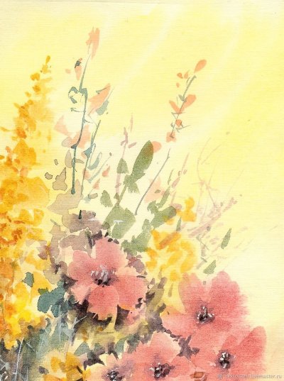 Акварельные цветы